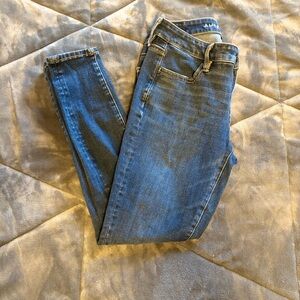 American Eagle Blue Skinny Jeans Super Stretch Denim Womens Size 2 Short